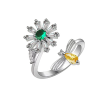 Bloom Emerald Spinning Ring